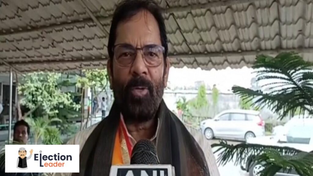 Fit Case for Derecognition BJP Leader Naqvi Demands Ban on Congress Over Poster